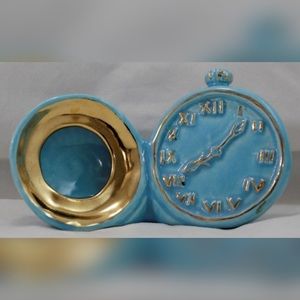 Desktop Picture Frame & Decorative Faux Clock